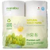 Бумага туалетная MARABU 3-х слойная 18м 4шт