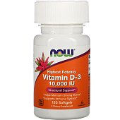 NOW Vitamin D-3 10000 IU (120 капс)