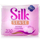 Ватные палочки OLA! Silk Sense косметические пакет 200шт