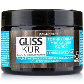 Маска для волос GLISS KUR тонирующая Темный шоколад 150мл
