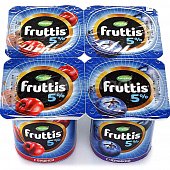 Йогурт фруттис 5% вишня/черника 100г (упаковка 4шт)