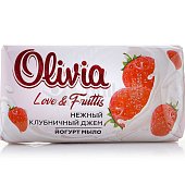 Мыло туалетное OLIVIA йогуртное Клубничный джем 140г