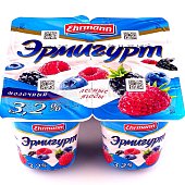 Йогурт Эрмигурт 3.2% Лесные ягоды 100г (4шт)