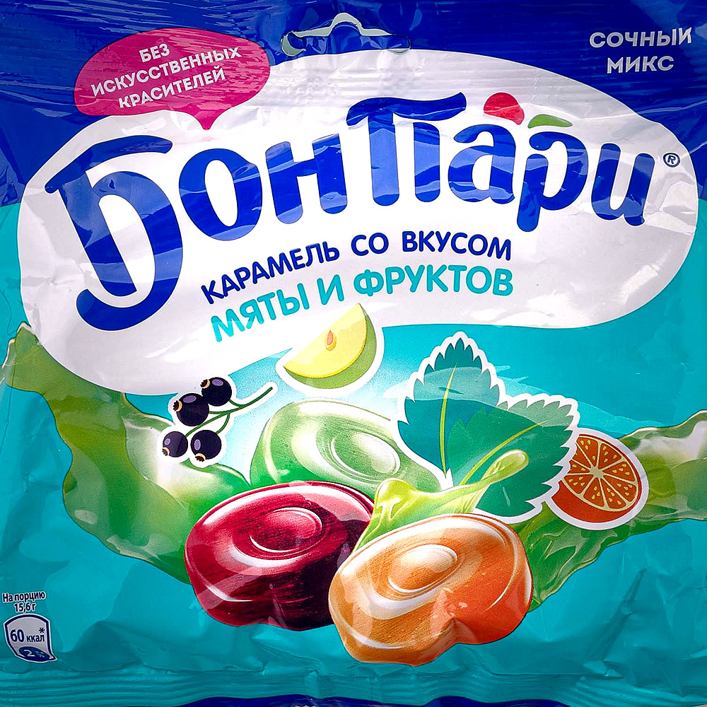Карамель Бон Пари 200г со вкусом мяты и фруктов купить за 216 руб. с ...