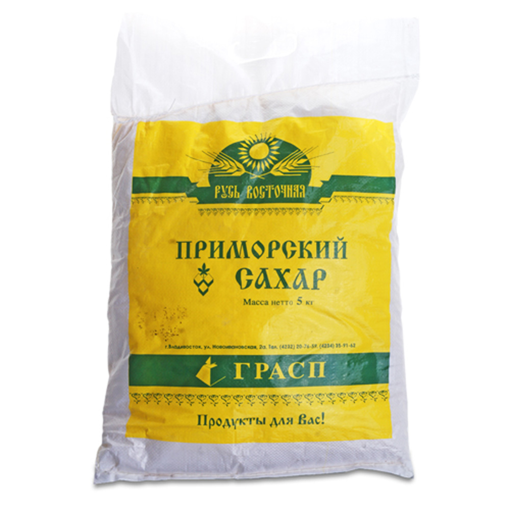 Сахар песок Приморский 5кг купить за 387 руб. с доставкой на дом в  интернет-магазине «Palladi» в Южно-Сахалинске