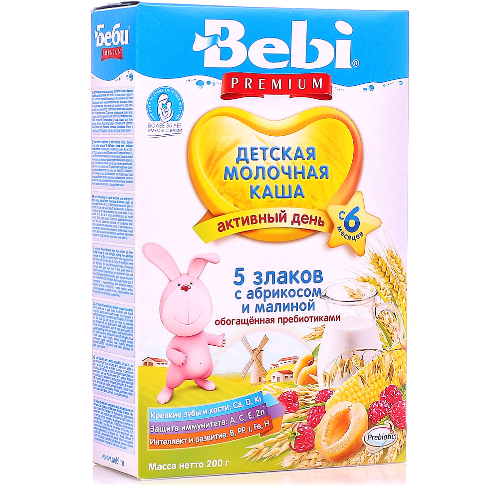 Каша молочная bebi premium фруктово-злаковое ассорти