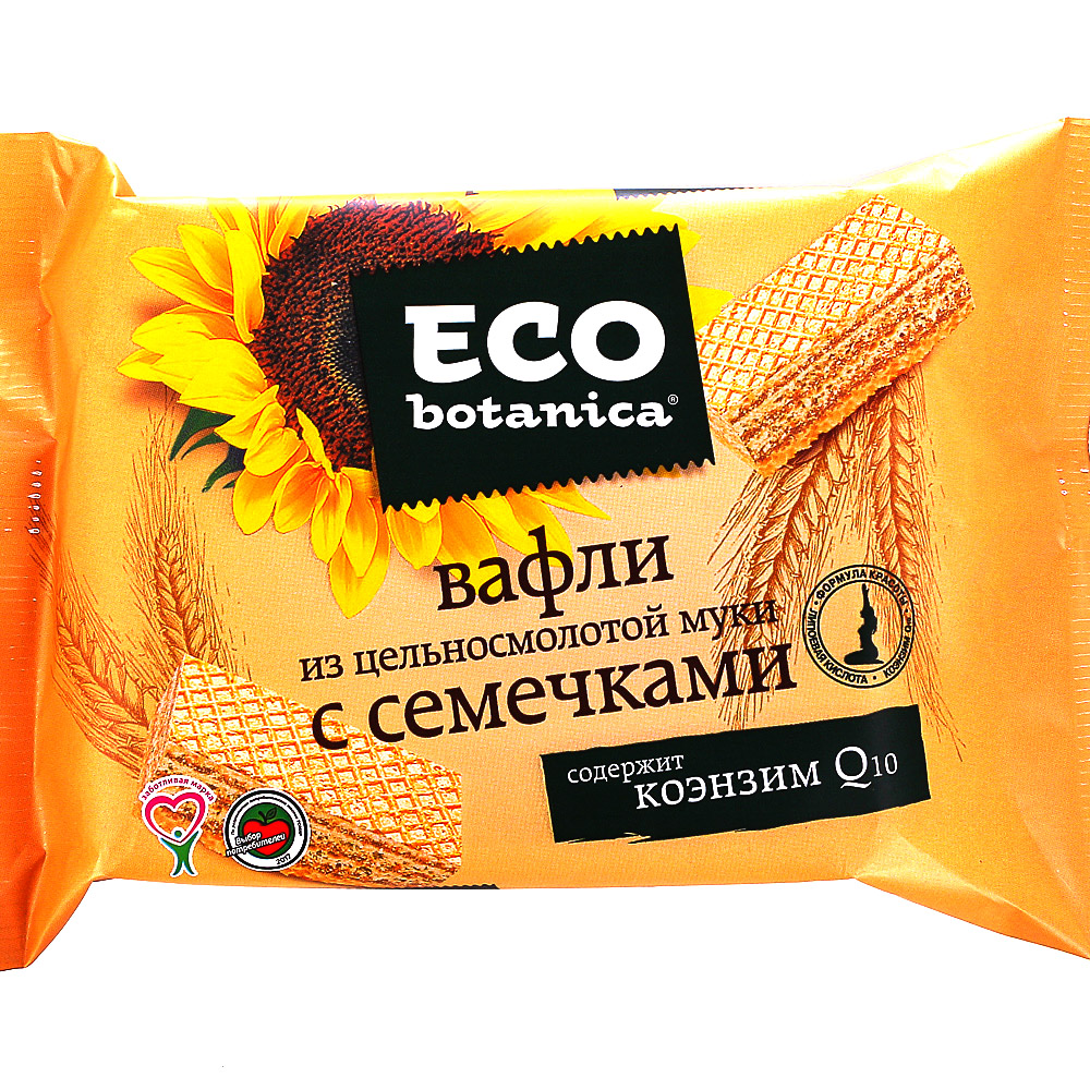 Эко ботаника. Eco Botanica вафли. Вафли Eco Botanica 145г. Eco-Botan.вафли с семечками. Вафли Eco Botanica из цельносмолотой муки с семечками 145 г.