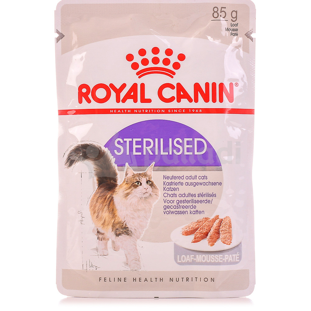 Купить роял канин 7. Royal Canin Sterilised желе. Royal Canin для кошек Sterilised. Роял Канин для стерилизованных взрослых кошек. Роял Канин для кошек стерилизед паштет.