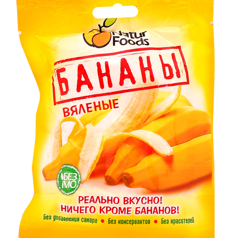 Бананы вяленые Natur foods 100г купить за 95 руб. с доставкой на дом в ...