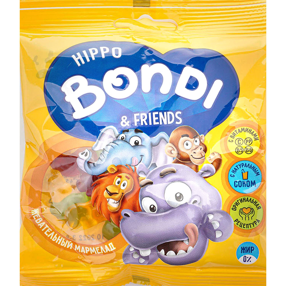 Мармелад жевательный Hippo Bondi & Friends 70г купить за 39 руб. с  доставкой на дом в интернет-магазине «Palladi» в Южно-Сахалинске