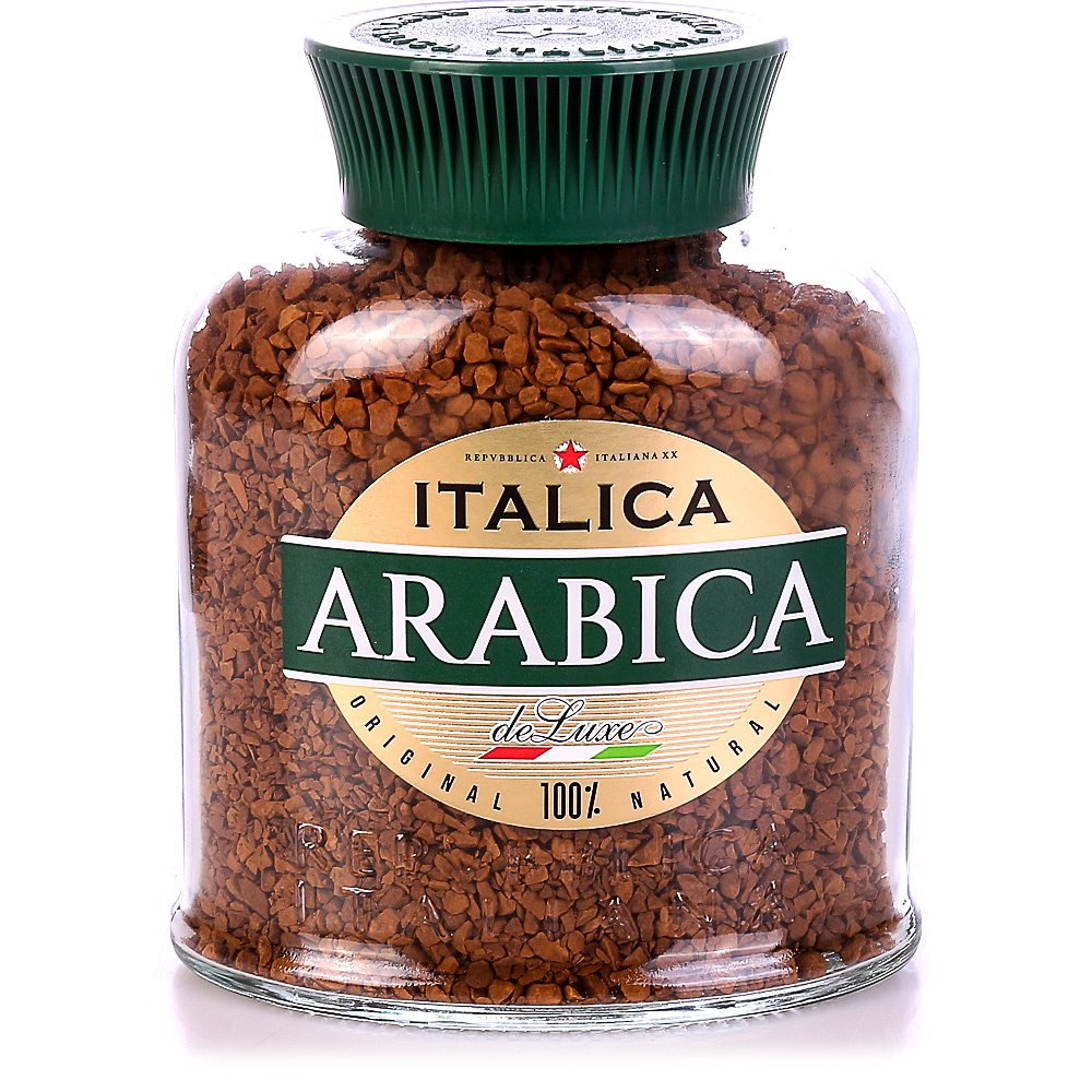 Coffee 100 arabica. Кофе Italica de Luxe растворимый сублимированный, с/б 100 г.. Кофе Italica Arabica 100гр. Кофе Италика Арабика растворимый. Кофе Италика Арабика де Люкс с/б 100гр собрание.