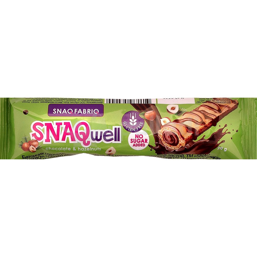 Батончик вафельный SNAQ FABRIQ 20г с шоколадно-ореховой пастой купить ...