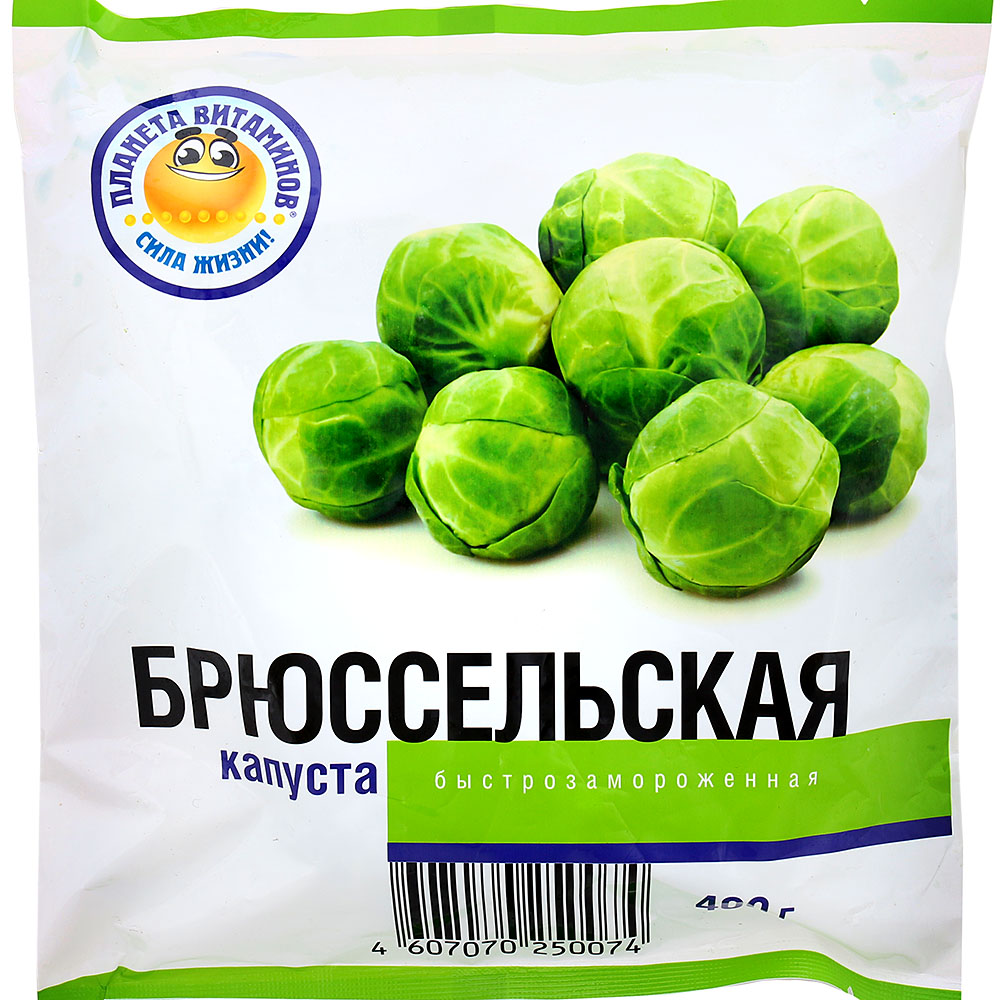 Планета витаминов Капуста брюссельская 400гр купить за 116 руб. с доставкой  на дом в интернет-магазине «Palladi» в Южно-Сахалинске