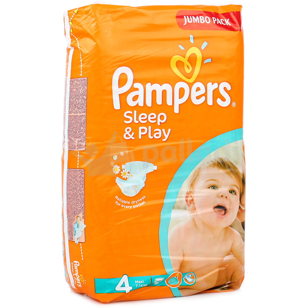 УД Подгузники PAMPERS Sleep and Play 4 Maxi 8-14 кг 68шт.