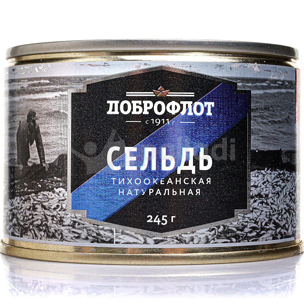 Сельдь Тихоокеанская натуральная 245г Доброфлот купить за 97 руб. с ...