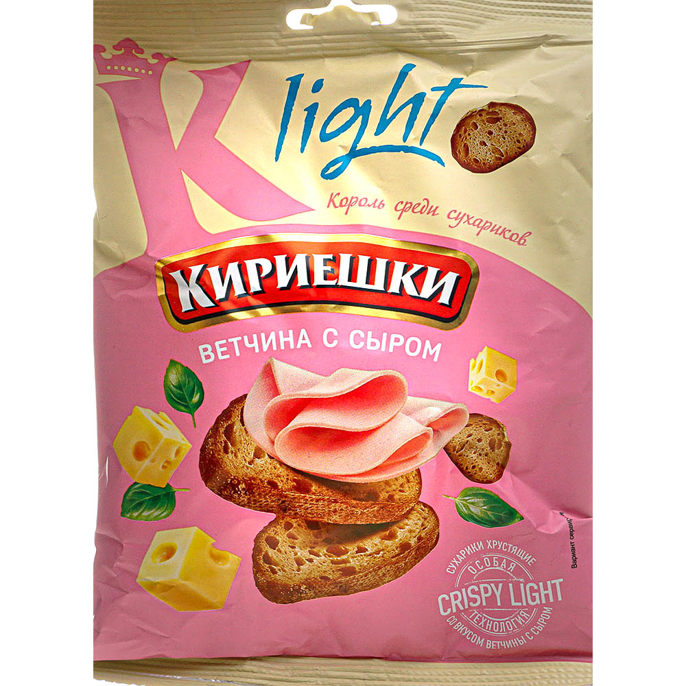 Кириешки Лайт 80г ржаные ветчина с сыром купить за 42 руб. с доставкой ...
