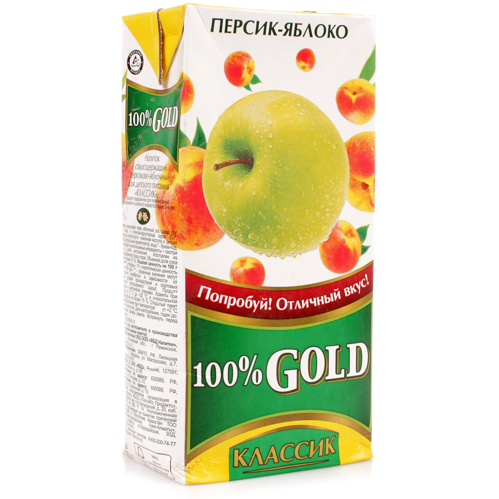 Сок Gold 1,93л персик/яблоко купить за 151 руб. с доставкой на дом в ...
