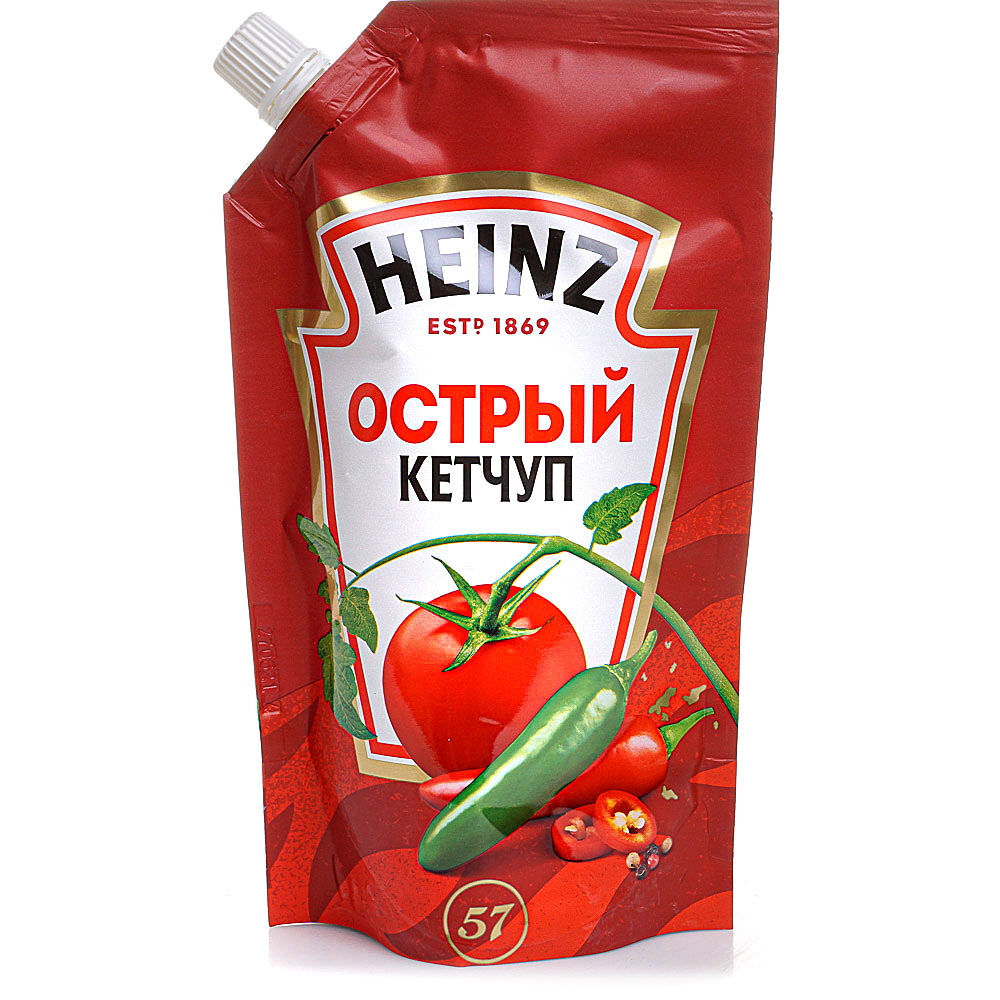 Кетчуп Heinz 550г острый дой/пак купить за 225 руб. с доставкой на дом ...