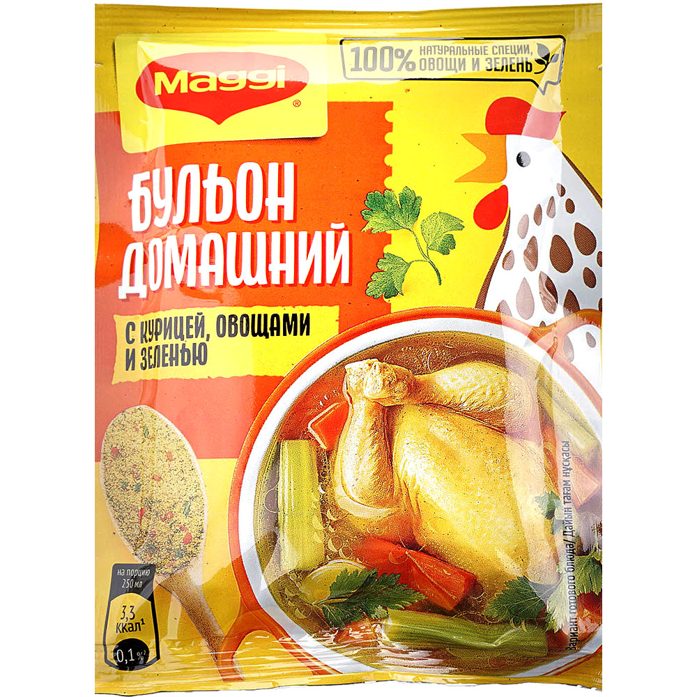 Maggi Бульон 100г Домашний куриный в порошке купить за 68 руб. с доставкой  на дом в интернет-магазине «Palladi» в Южно-Сахалинске