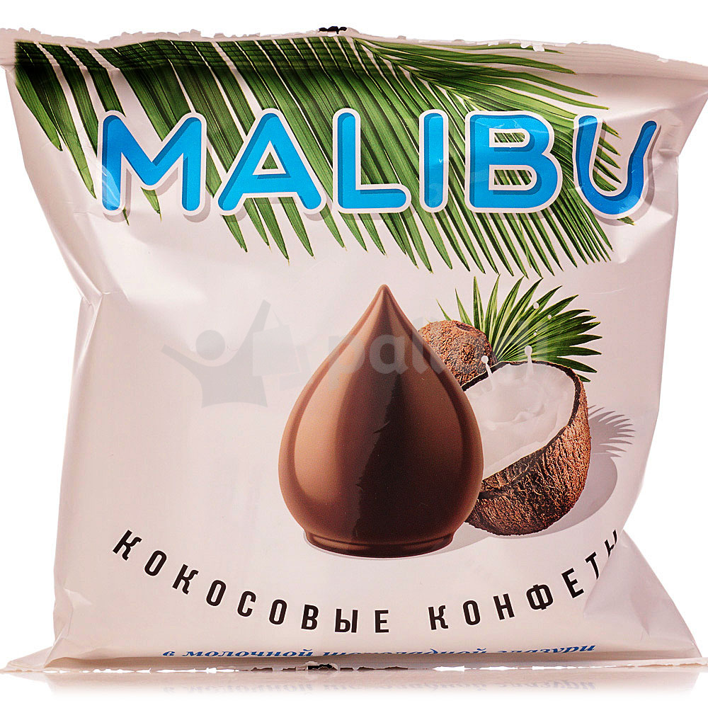 Конфеты Malibu кокосовые в молочной шоколадной глазури 140г