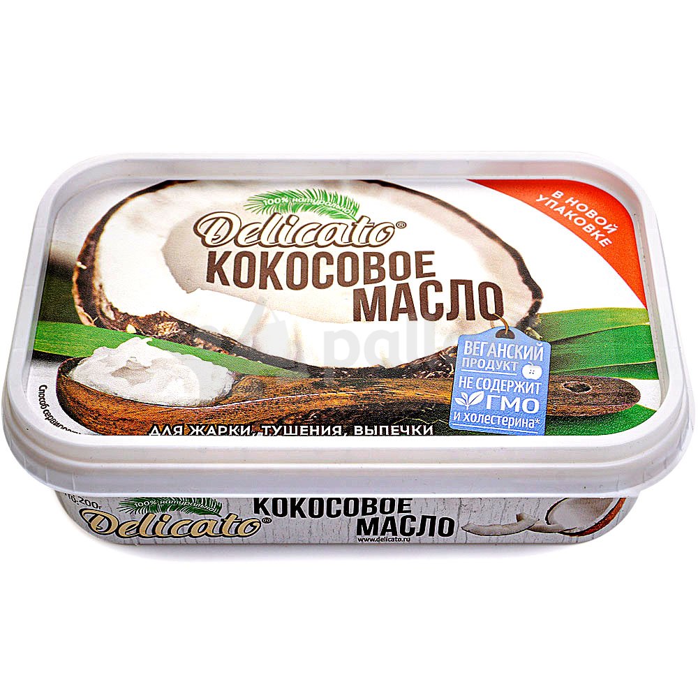 Масло кокосовое рафинированное отбеленное дезодорированное 200г ...
