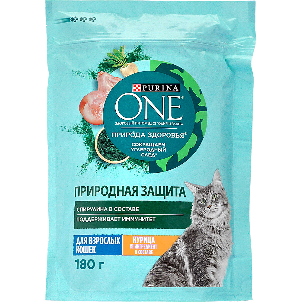 Корм Purina ONE Природная защита 180г для домашних кошек курица для ...