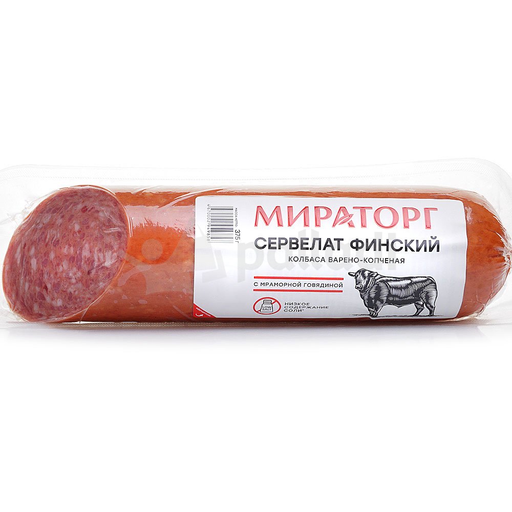 Колбаса МИРАТОРГ Сервелат Финский 375г варено-копченый