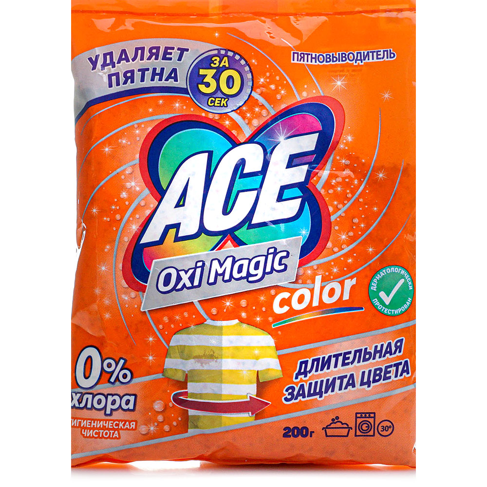Пятновыводитель Ace Oxi Madgic color 200г купить за 114 руб. с ...