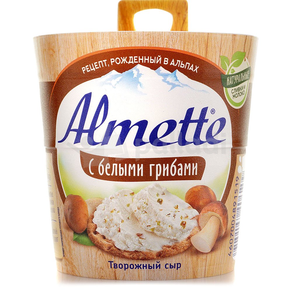 Сыр творожный Almette 150г с белыми грибами