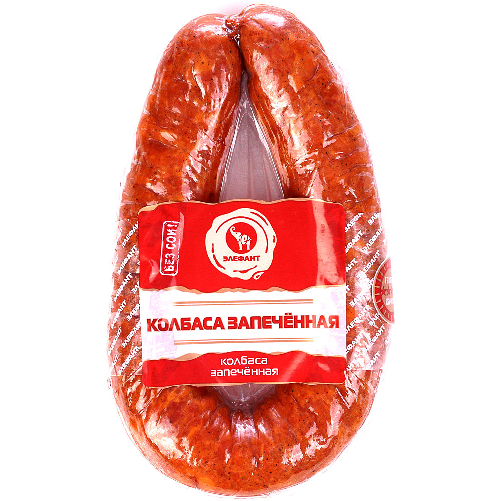 Колбаса Элефант Запеченная п/к 350г купить за 342 руб. с доставкой на ...