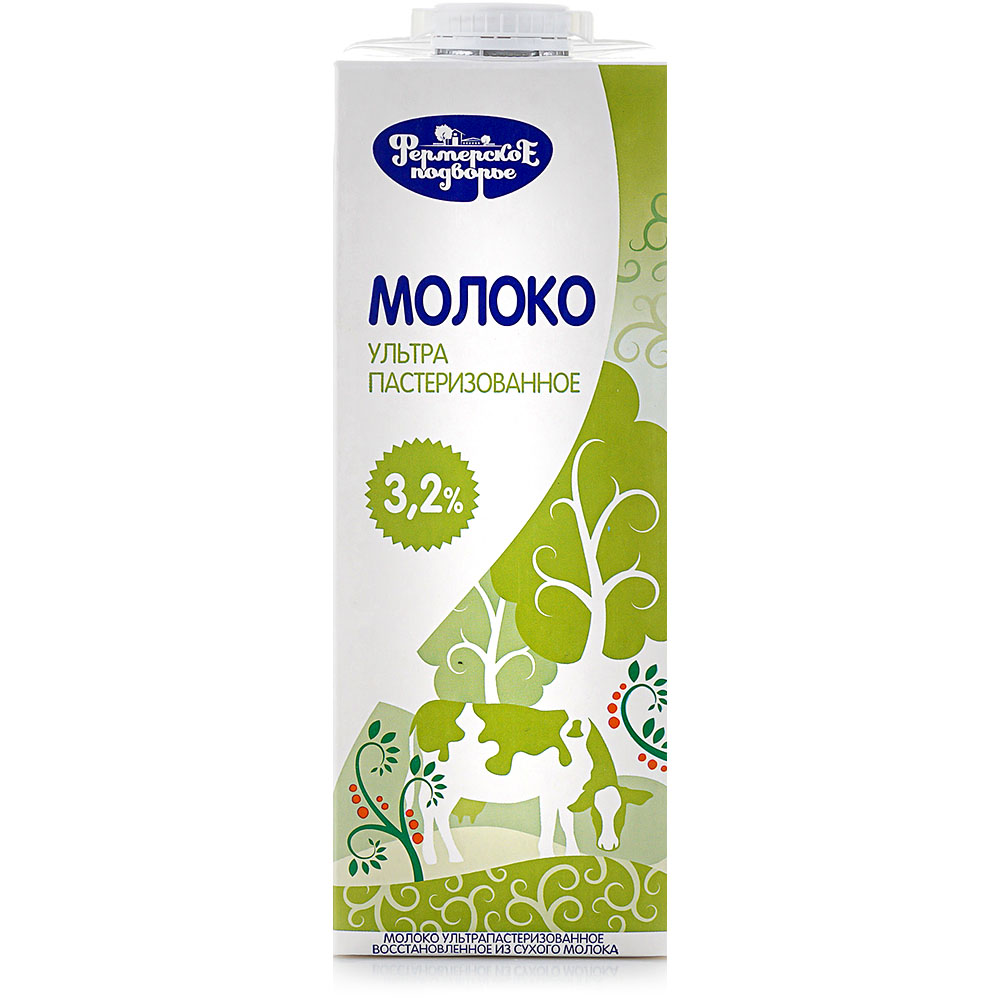 Молоко Фермерское подворье 3,2% 1л Ультрапастеризованное купить за 150 ...