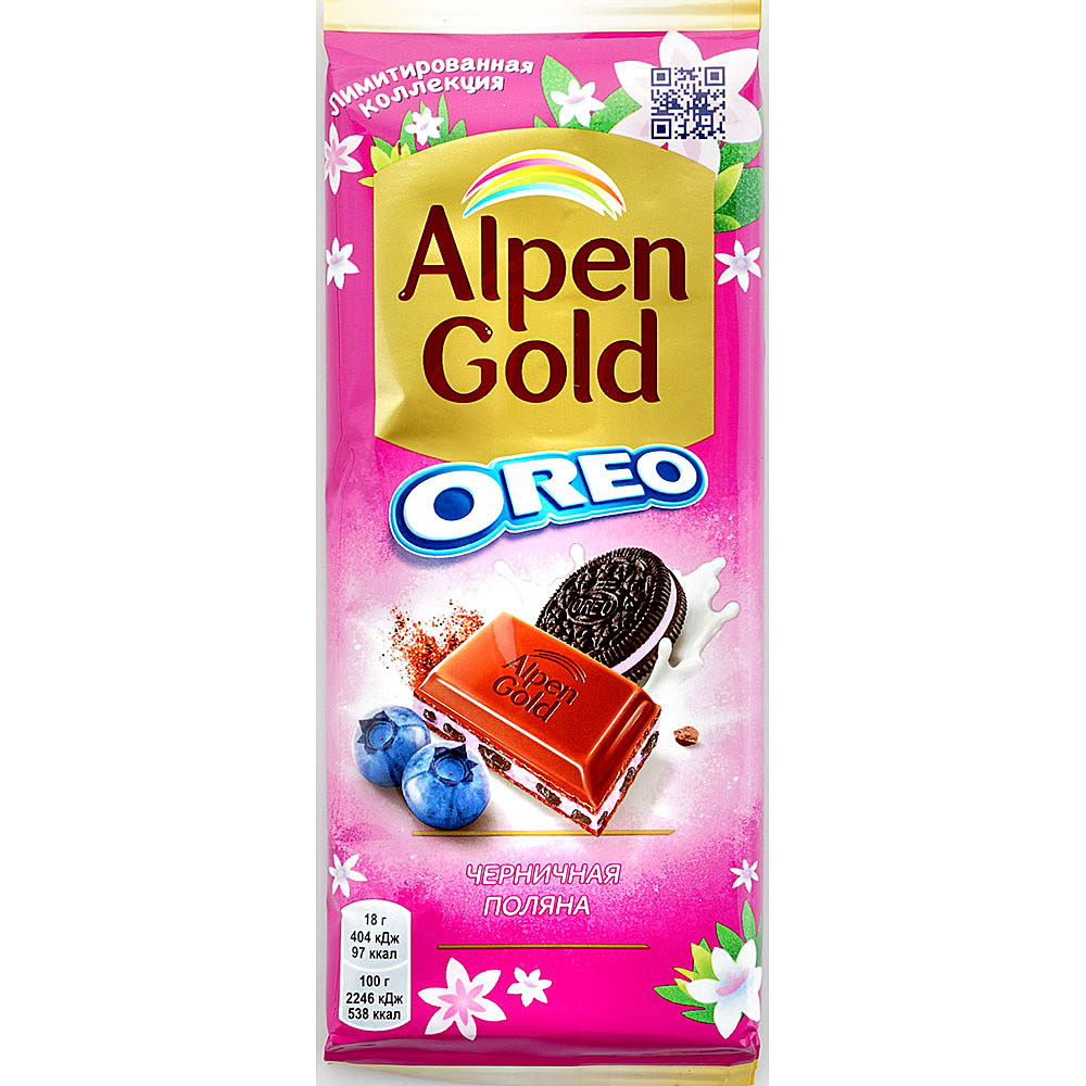 Шоколад Альпен Гольд 90г Oreo черничная поляна купить за 89 руб. с ...