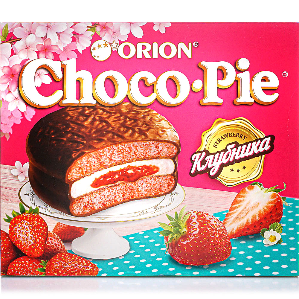 Choco pie Orion клубника