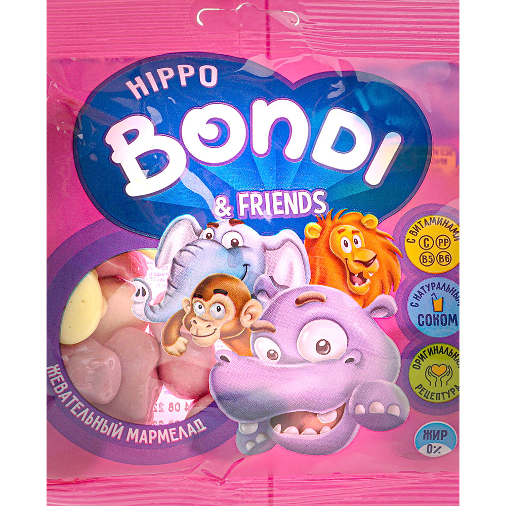 Мармелад жевательный Hippo Bondi & Friends 100г купить за 55 руб. с  доставкой на дом в интернет-магазине «Palladi» в Южно-Сахалинске