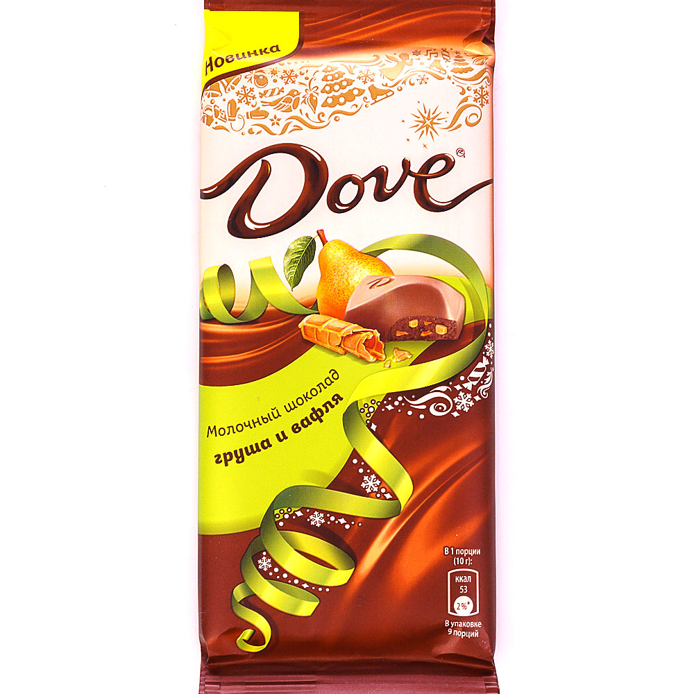 Шоколад Dove молочный 90г груша и вафля купить за 115 руб. с доставкой ...