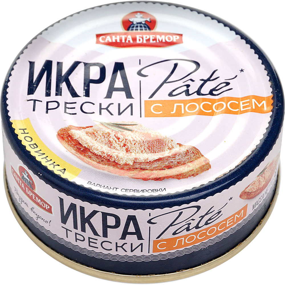 Икра Трески Pate с лососем 90г Санта Бремор ключ купить за 143 руб. с  доставкой на дом в интернет-магазине «Palladi» в Южно-Сахалинске