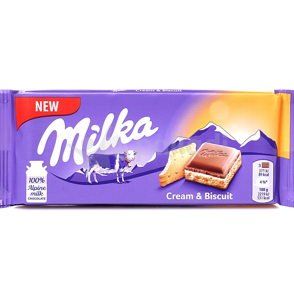 Шоколад Milka Creme with Crispy Biscuit 100г