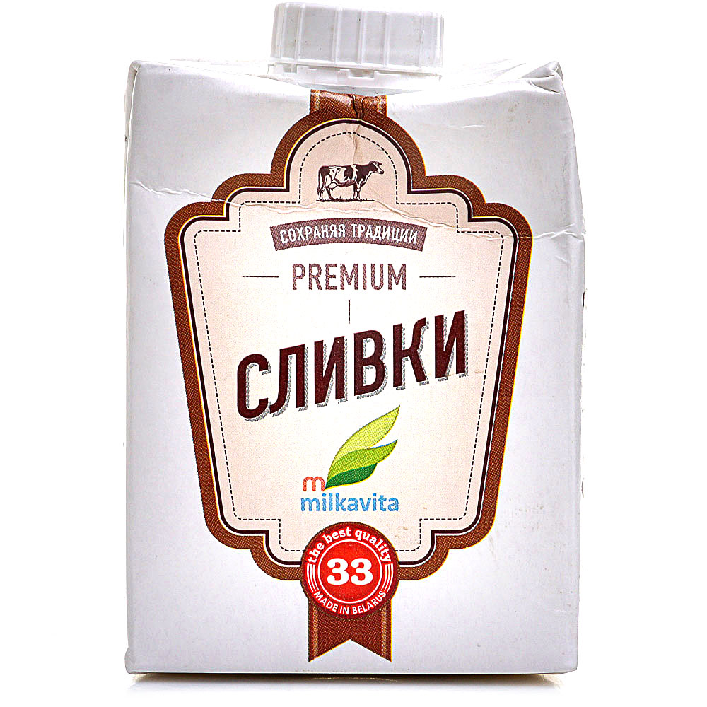 Сливки Милкавита 33% 500мл купить за 391 руб. с доставкой на дом в ...