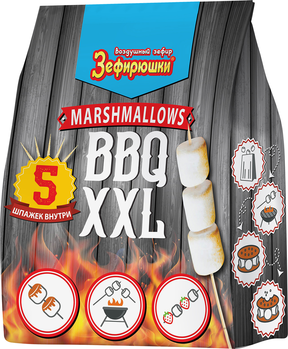 Зефирюшки зефир воздушный BBQ XXL, 200 Г.