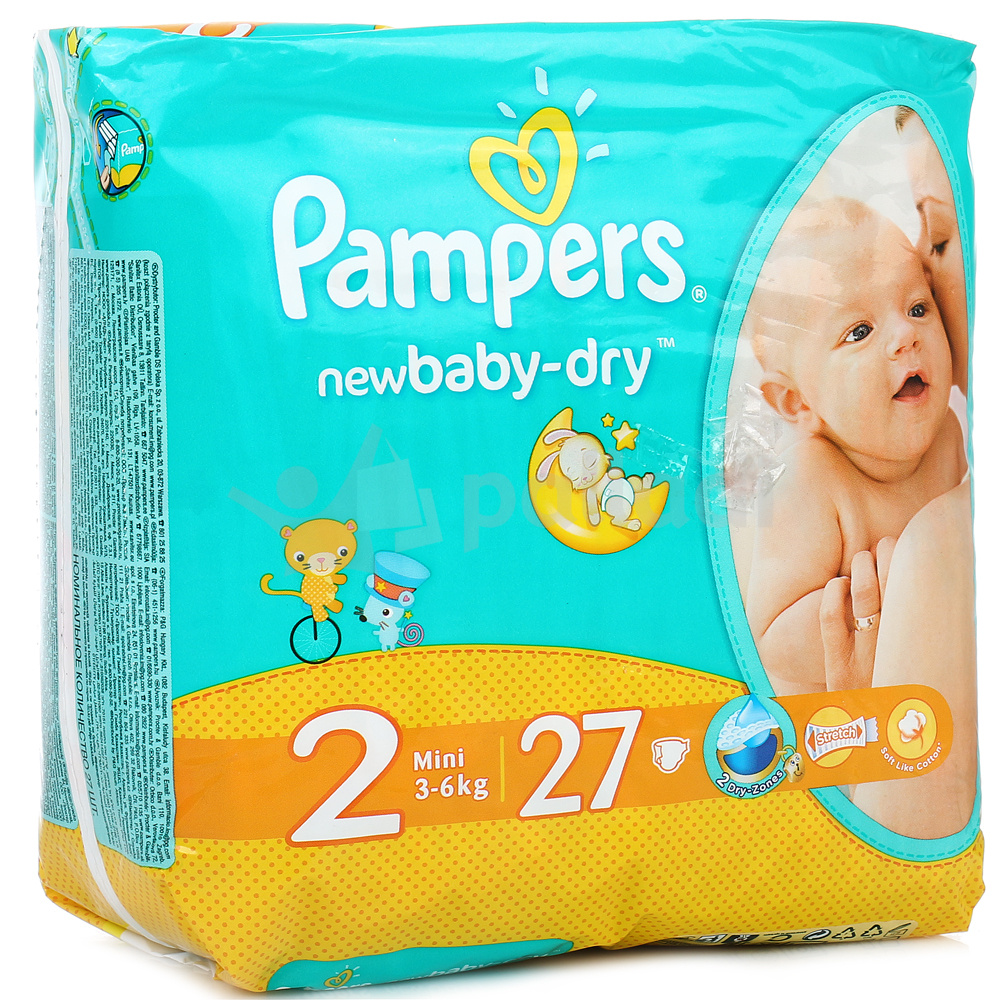 Подгузники PAMPERS New Baby-Dry 2 Mini 3-6 кг 27шт