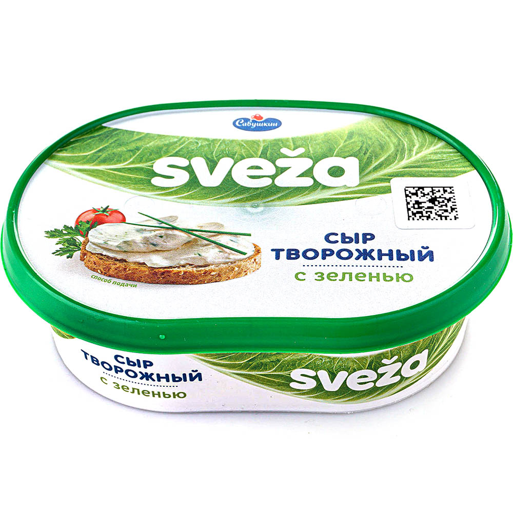 Сыр творожный Савушкин 150г с зеленью ванна купить за 166 руб. с доставкой  на дом в интернет-магазине «Palladi» в Южно-Сахалинске