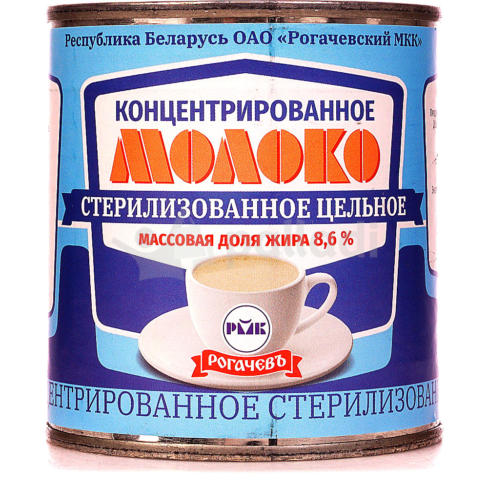 Молоко концентрированное 8,6% 300г ОАО "Рогачевский МКК" купить за 124 руб. с доставкой на дом в интернет-магазине «Palladi» в Южно-Сахалинске