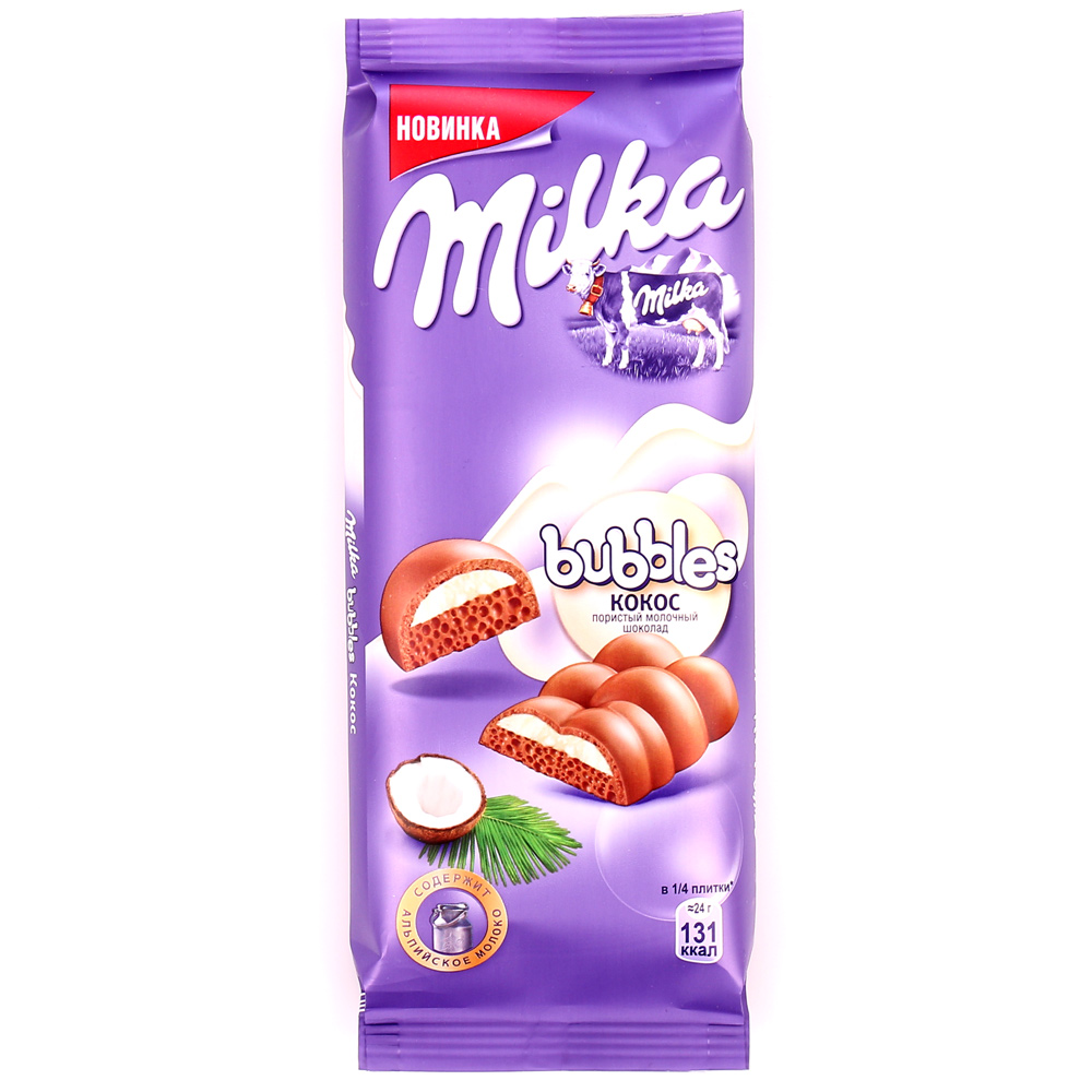 Шоколад Milka Bubbles молочный, 80г