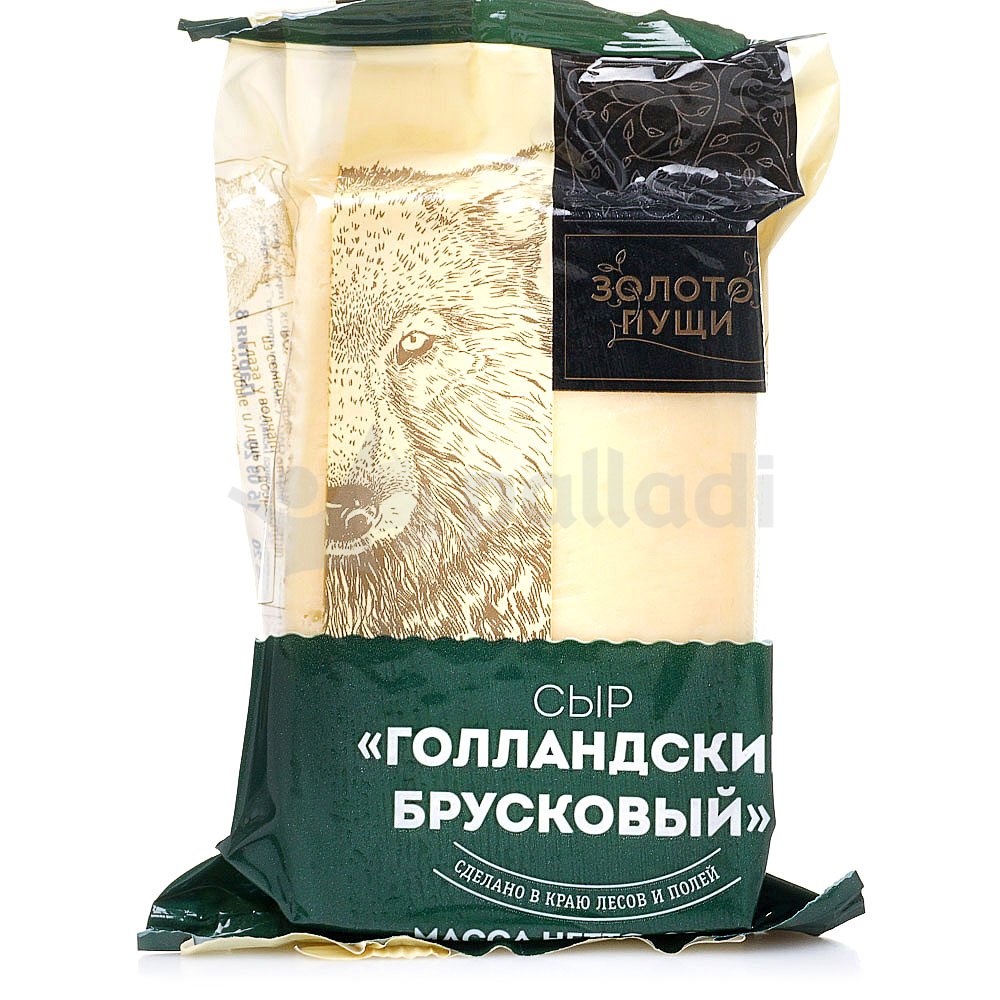 Сыр Золото пущи Голландский брусковый 45% 200г фасованный Беларусь ...