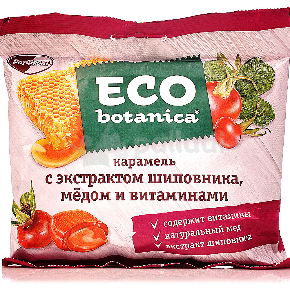 Карамель ЭКО ботаника 150г с экстрактом шиповника, медом и витаминами ...
