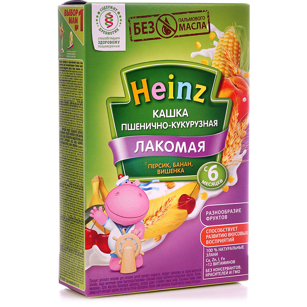 Heinz лакомая каша кукурузная тыква чернослив морковочка