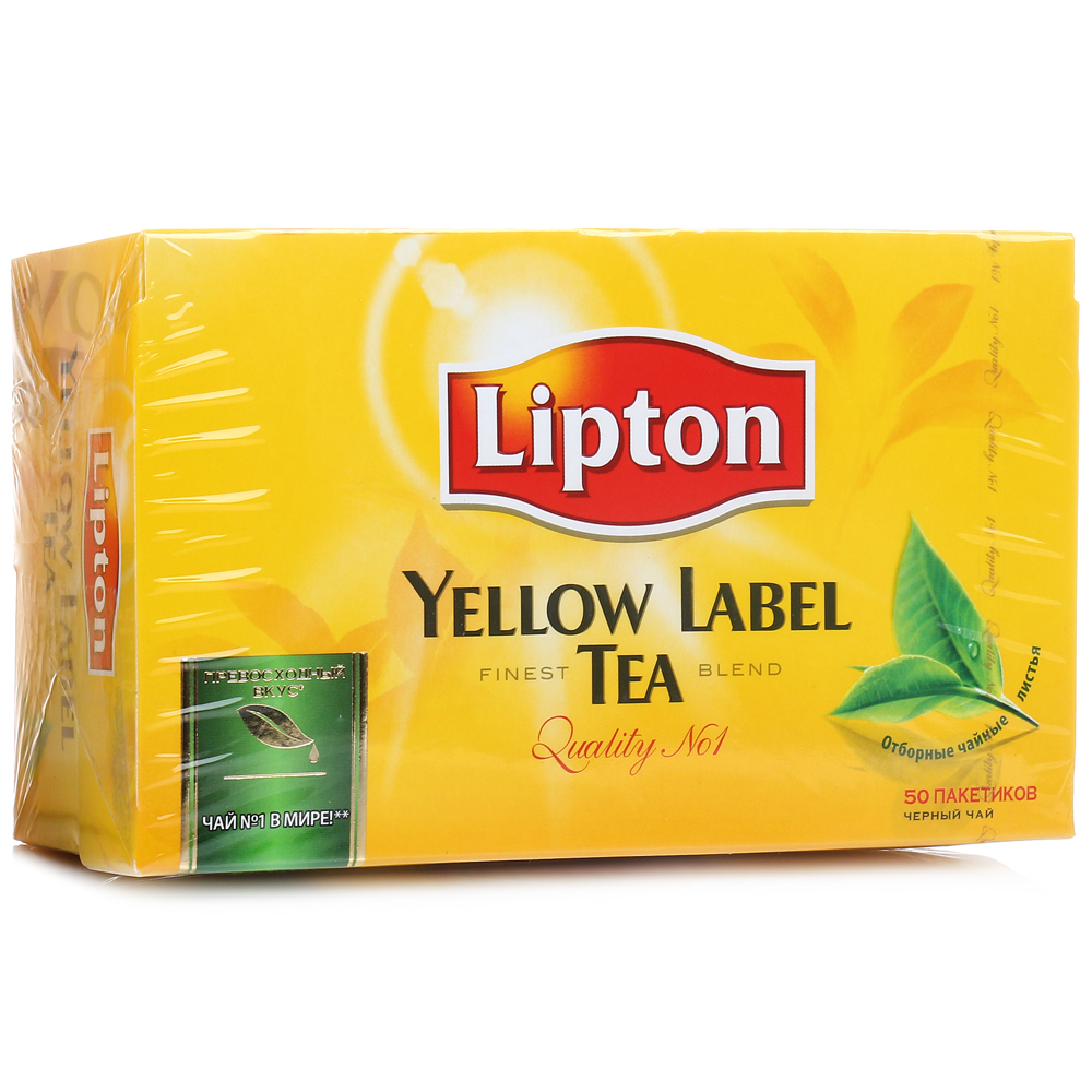 Липтон в россии. Чай Липтон Yellow Label 50 пак.. Чай Липтон черный 100 пак. Липтон чай Yellow Label 100пак 1/12. Чай Липтон 50 пакет.