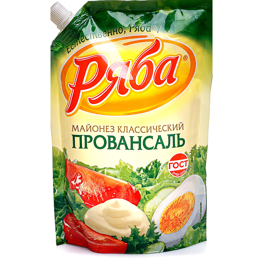 Майонез Ряба 50,5% 630г Провансаль дой-пак купить за 116 руб. с ...