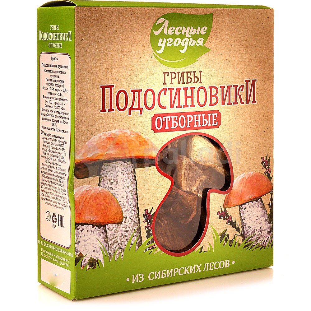 Грибы сушеные Лесные угодья 50г подосиновики купить за 607 руб. с доставкой  на дом в интернет-магазине «Palladi» в Южно-Сахалинске