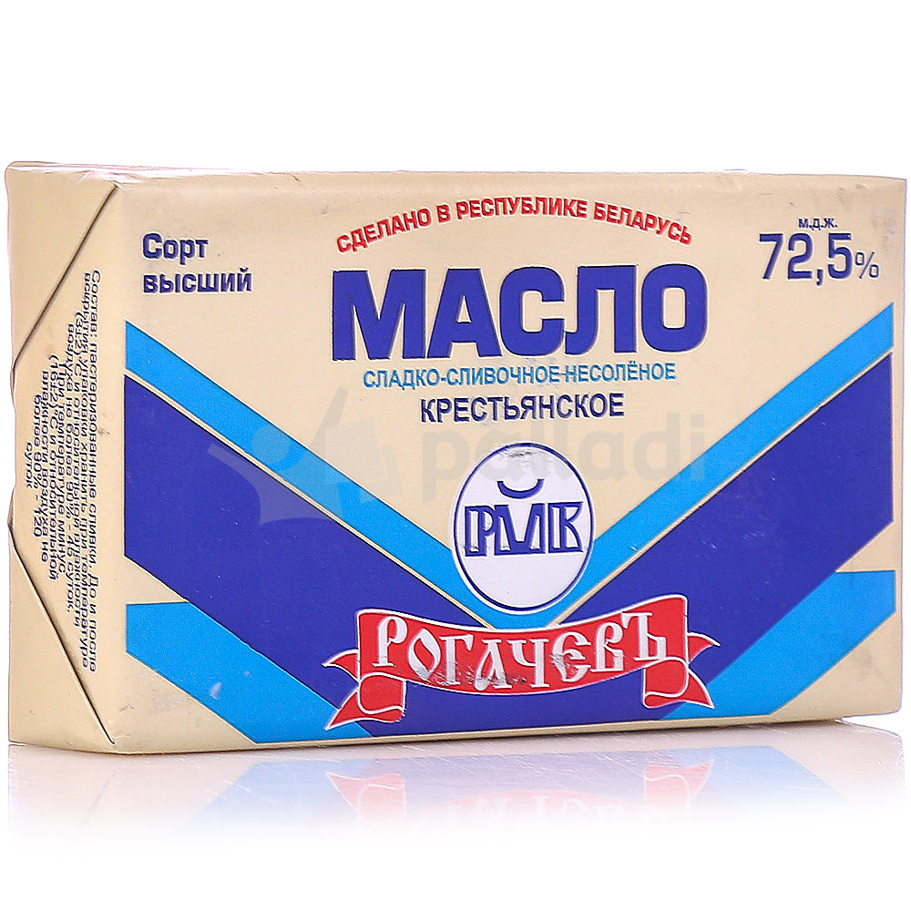 Масло сливочное Рогачев 72,5% 160г сладко- сливочное 1/16  за 100 .